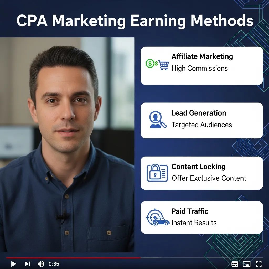 CPA Marketing Earning Methods on YouTube
