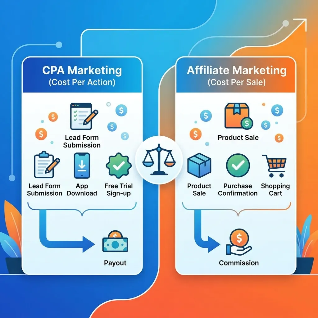 CPA Marketing vs Affiliate Marketing