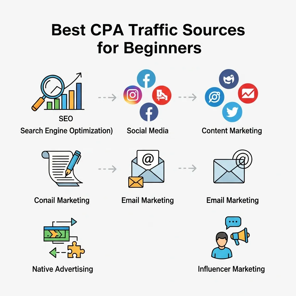 Best CPA Traffic Sources for Beginners